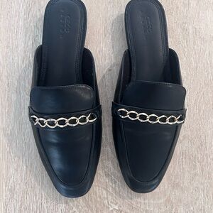 ASOS Black Flat Mules - size 9